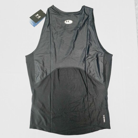 NWT Men's Under Armour Iso-Chill Heat Gear Compression Tank Black XL - Picture 4 of 11